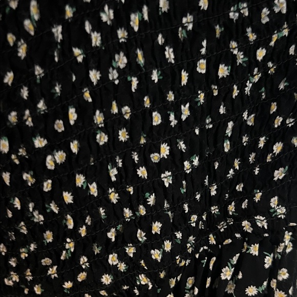 Japna Black Ditsy Floral Short Sleeve Peplum Top - Picture 4 of 4